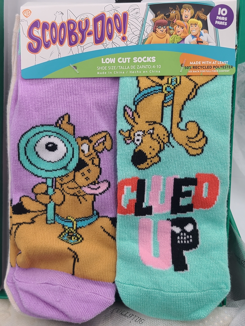 Ten Pack Scooby Doo Low Cut Socks